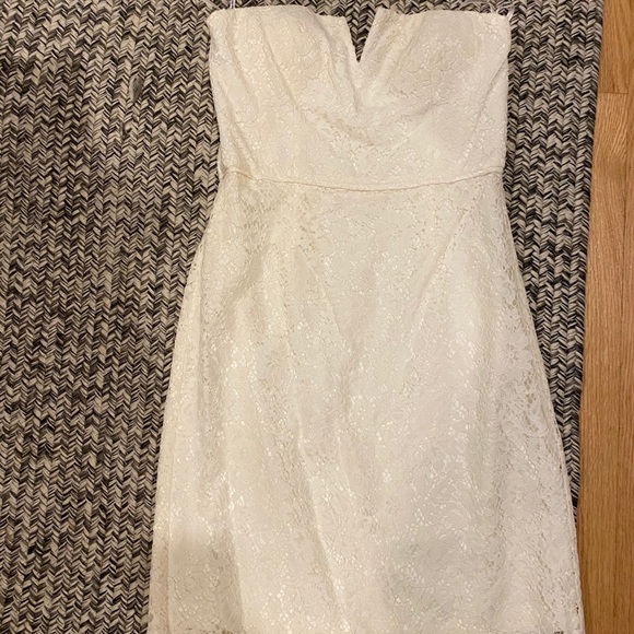 Donna Morgan Quinn White Lace Dress Size 6 - Picture 4 of 5